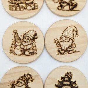 6 Wooden Coasters