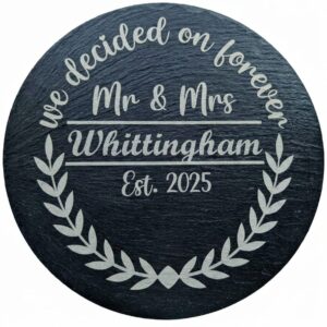Round Slate Cheese Board (Wedding)