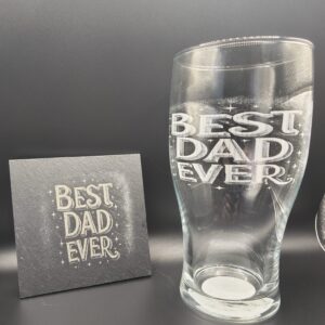 Fathers Day Slate & Coaster Set